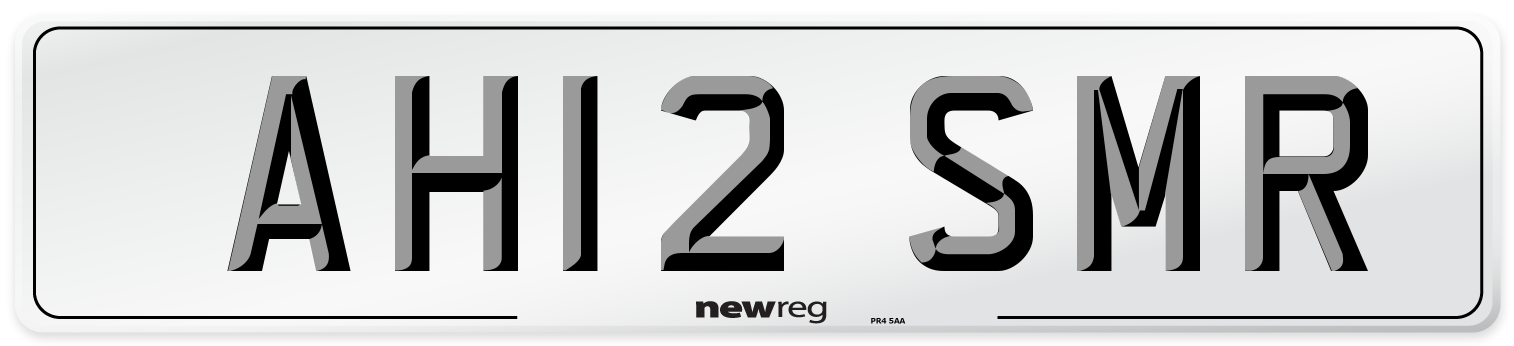 AH12 SMR Number Plate from New Reg